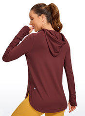 Brushed Feeling Thumbhole Hoodie