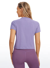 Pima Cotton Classic-Fit Cropped Short Sleeve