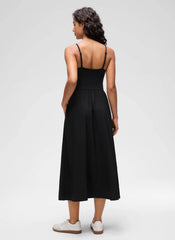 V Neck Flowy Tank Maxi Dress