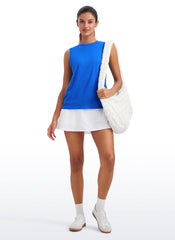 Pima Cotton Hip Length High Neck Tank
