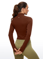 Butterluxe Half Zip Cropped Long Sleeve