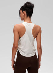 Pima Cotton Racerback Ruched Side Tank