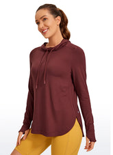 Brushed Feeling Thumbhole Hoodie