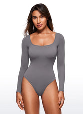 Butterluxe Square Neck Long Sleeve Bodysuits