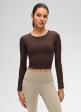 Butterluxe Front Seam Cropped Long Sleeve