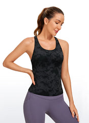 Butterluxe Waist Length Built in Bra Tank