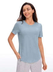 Pima Cotton Round Neck Short Sleeve