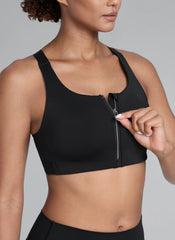 Zip Front High Impact Sports Bra