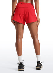 Feathery-Fit Soft Lined Zip Pocket Shorts 4''