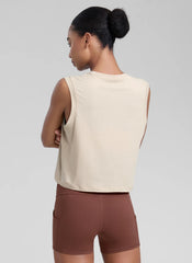 Poly Cotton-Blend Muscle Tank