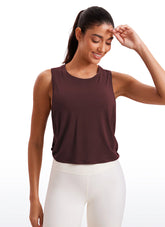 Pima Cotton Crop Deep Armhole Tank