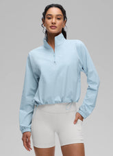 Half Zip Lightweight Pocket Long Sleeve