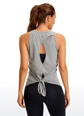 Pima Cotton Split Open Back Tank