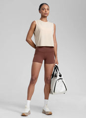 Poly Cotton-Blend Muscle Tank