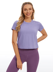 Pima Cotton Classic-Fit Cropped Short Sleeve