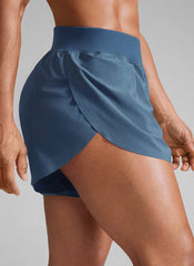 Feathery-Fit Soft Lined Mid Rise Shorts 4''