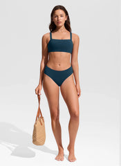 Square Neck Wide Flat Straps Bikini Top