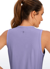 Pima Cotton High Neck Cropped Tank