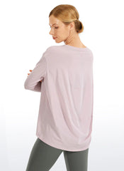 Pima Cotton Boat Neck Long Sleeve
