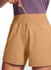 Ripstop Zip Pocket Mid Rise Shorts 4''