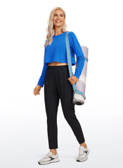 Pima Cotton Cropped Long Sleeve