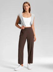 Feathery-Fit Drapey Tapered Ankle Pant 27"