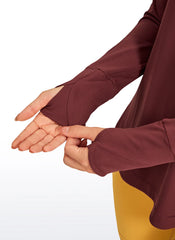 Brushed Feeling Thumbhole Hoodie