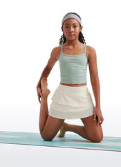 Feathery-Fit Soft Girls Athletic Ruffle Skirts with Shorts