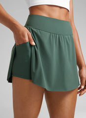 A Line High Rise Pocket Side Slit Skirt 14.5''