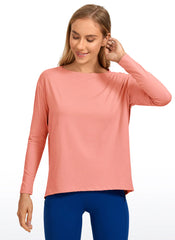 Pima Cotton Boat Neck Long Sleeve