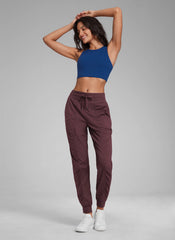 Striped Ruched Pocket Jogger 28''