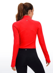 Butterluxe Half Zip Cropped Long Sleeve