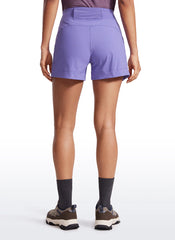 Ripstop Zip Pocket Mid Rise Shorts 4''