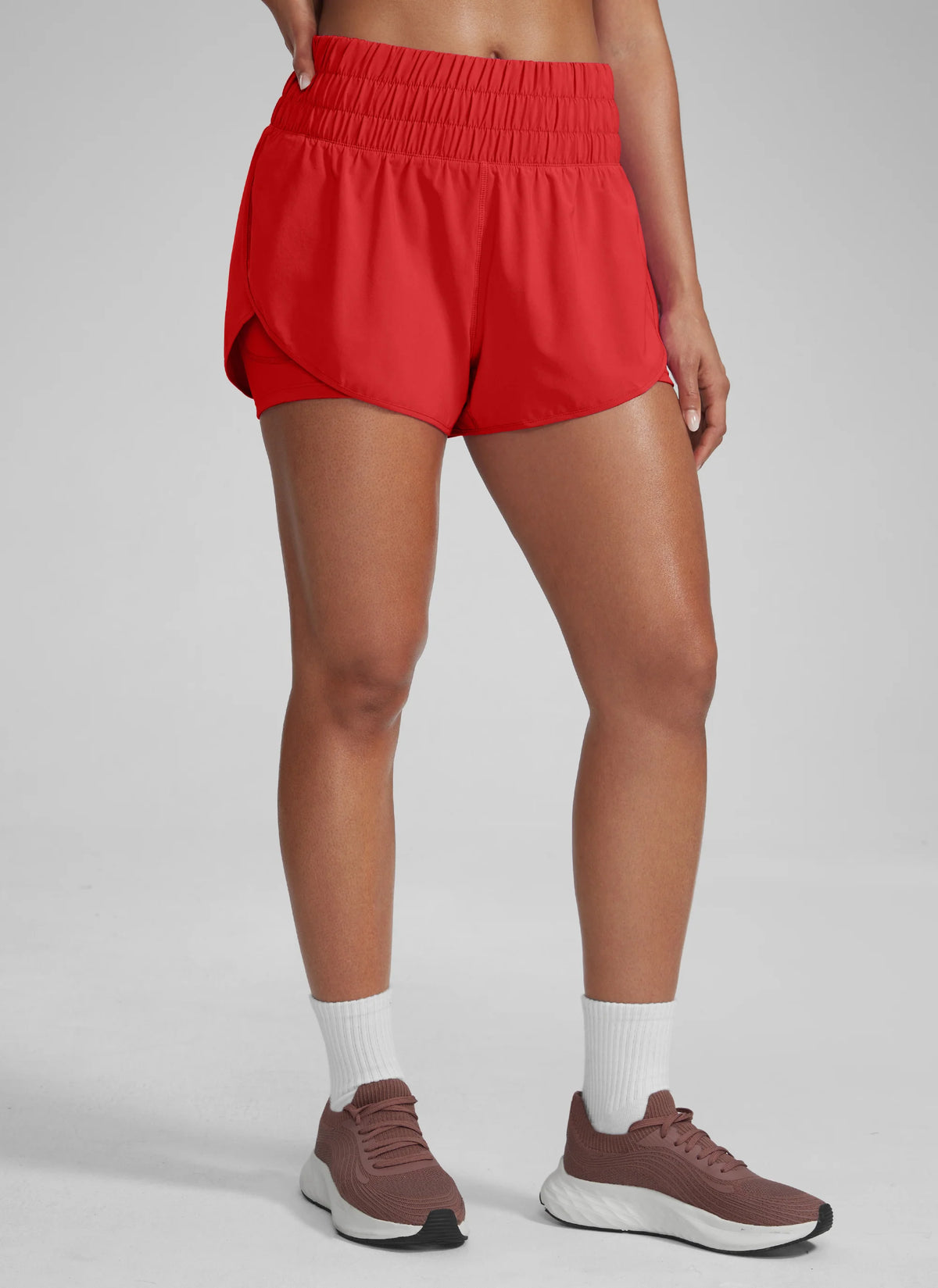 Feathery-Fit Soft  2 in 1 High Rise Shorts 3''