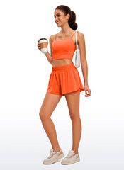 Feathery-Fit Soft 2 in 1  Flowy Shorts 3''