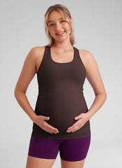 Butterluxe Maternity Built in Bra Ruched Tank