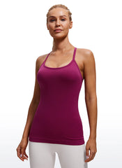 Speedy Seamless Built in Bra Pure color Tank