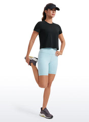 Pima Cotton Classic-Fit Cropped Short Sleeve