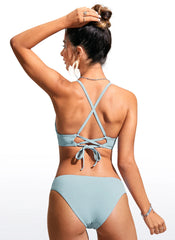 Sunshine Lace Up Strappy Bikini Top