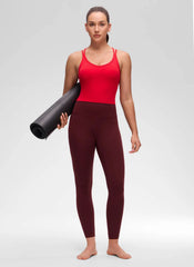 Butterluxe V Neck Cross Back Built in Bra Tank