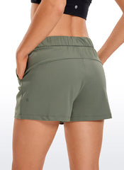 Stretch Mid Rise Pocket Shorts 2.5"