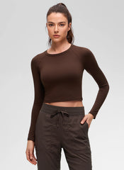 Brushed Feeling Crew Neck Raglan Long Sleeve
