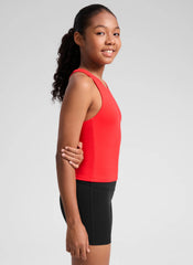 Butterluxe Girls Double Lined Racerback Tank Tops Waist Length