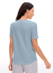 Pima Cotton Round Neck Short Sleeve