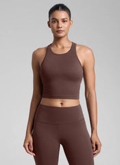 Seamless Ribbed Racerback Crop Tank