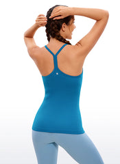 Speedy Seamless Built in Bra Pure color Tank