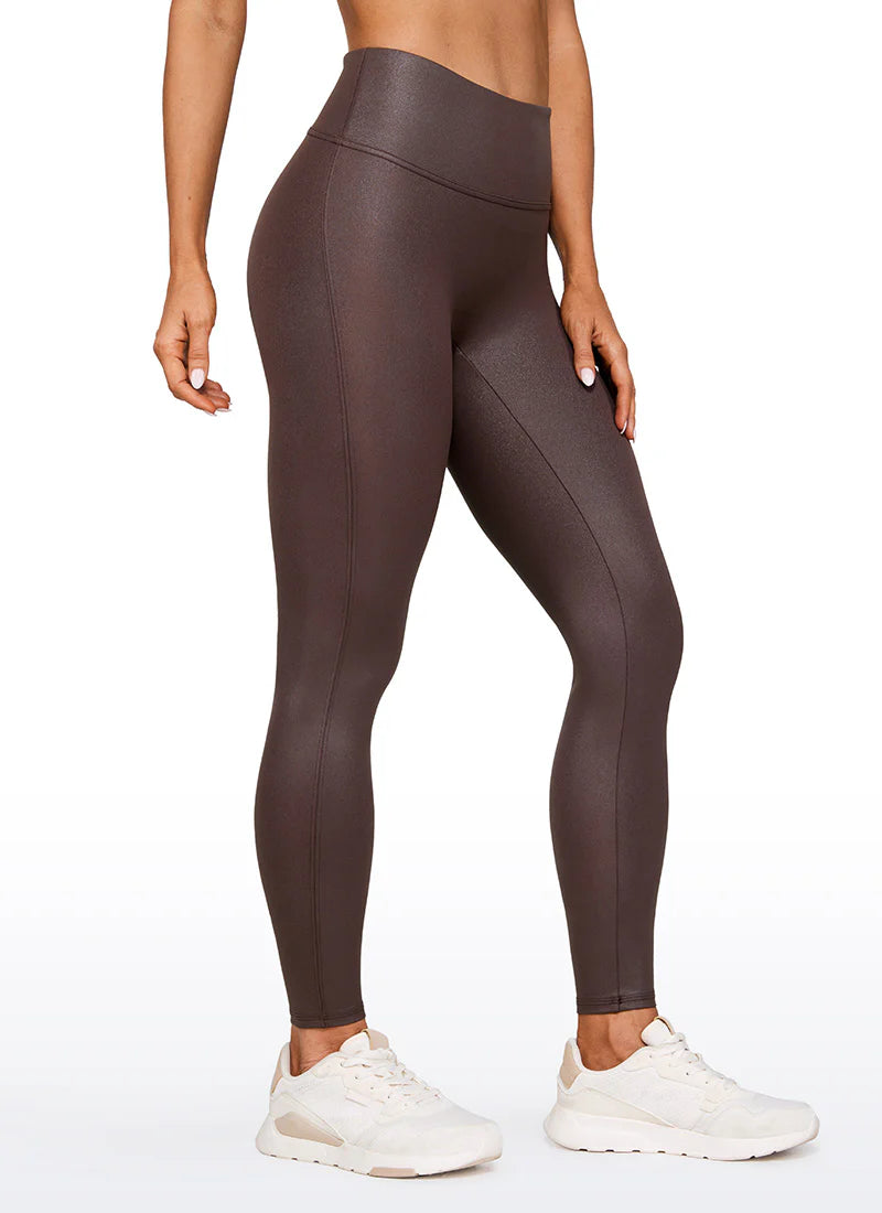Faux Leather No Front Seam Legging 28''
