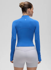 Butterluxe Half Zip Cropped Long Sleeve