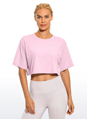 Pima Cotton Cropped Short Sleeve