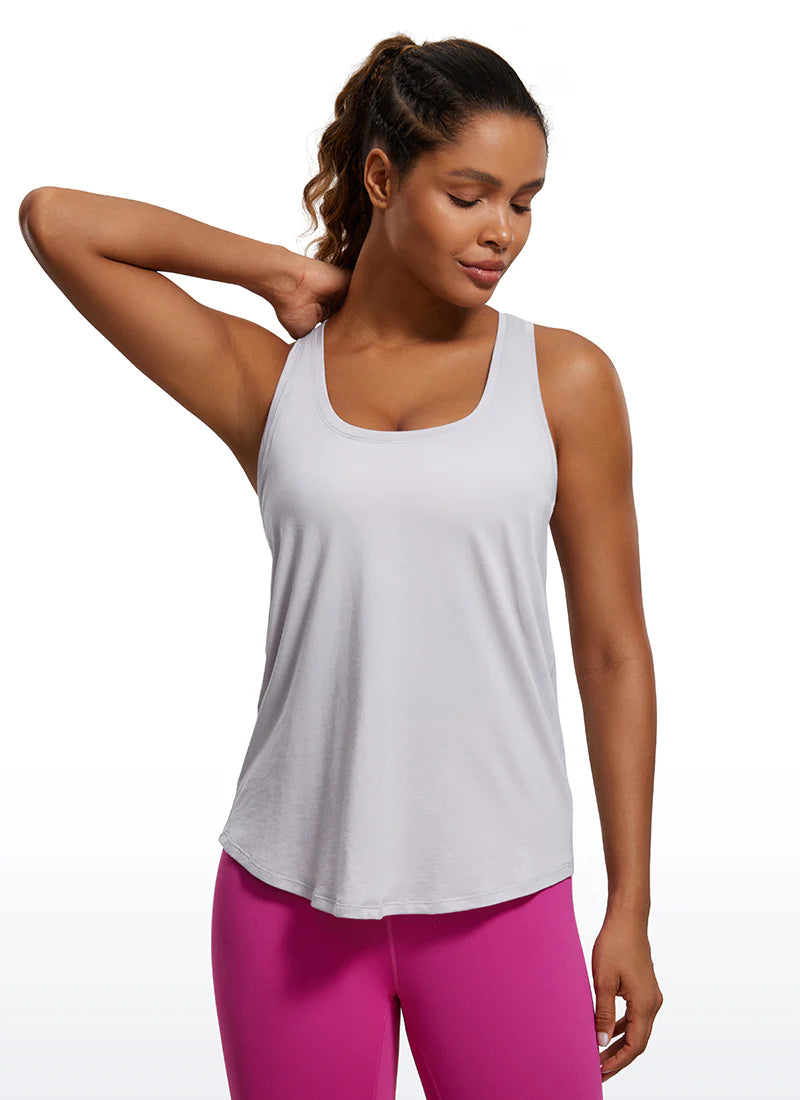 Pima Cotton Hip Length Racerback Tank
